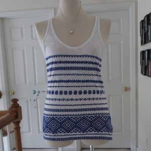 Sam Edelman Embroidered Racerback Tank Size Medium